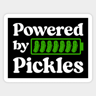 Powered By Pickles Funny Gitts For Pickle Lovers Sticker